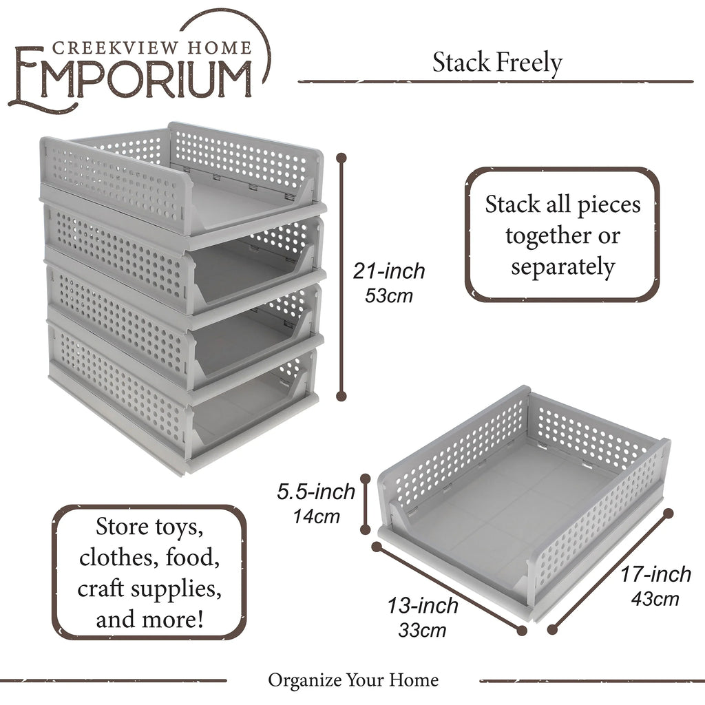 Creekview Emporium Plastic - Drawer Stackable Drawers Organizer Stacking Home 4