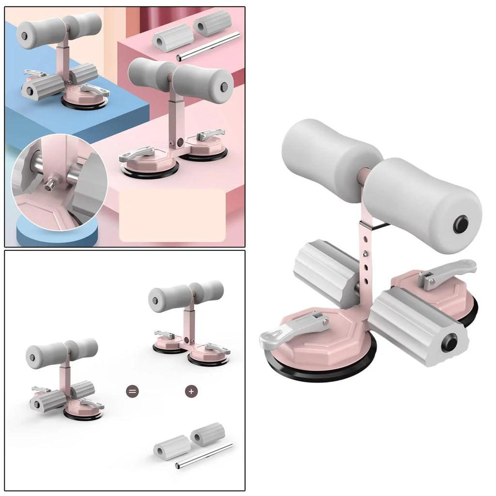 Cup - Abdominal Powerful Settings 3 Equipment Abs Gray Sitting Floor with Exercises Height Pink Suction Bar