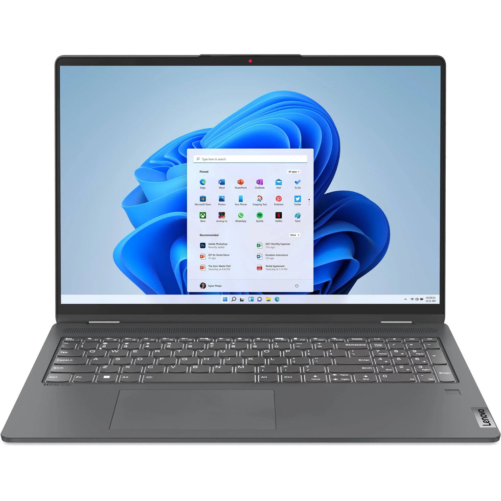 SSD - 16" 512GB i7-1255U Intel 5i Core 16GB Flex 2.5K Ram IdeaPad Good) W11H(Refurbished Pre-Owned Laptop