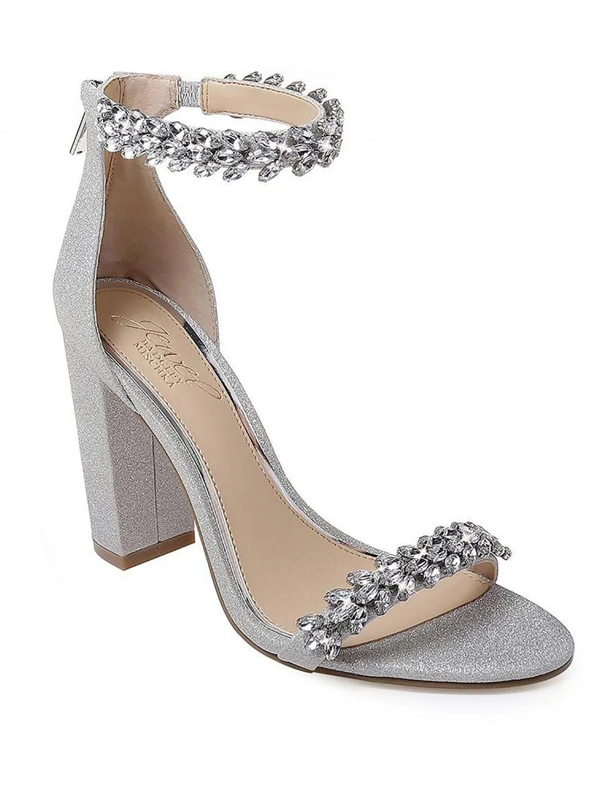 Badgley Mischka Jewel Womens Mayra Rhinestone Embellished Heels