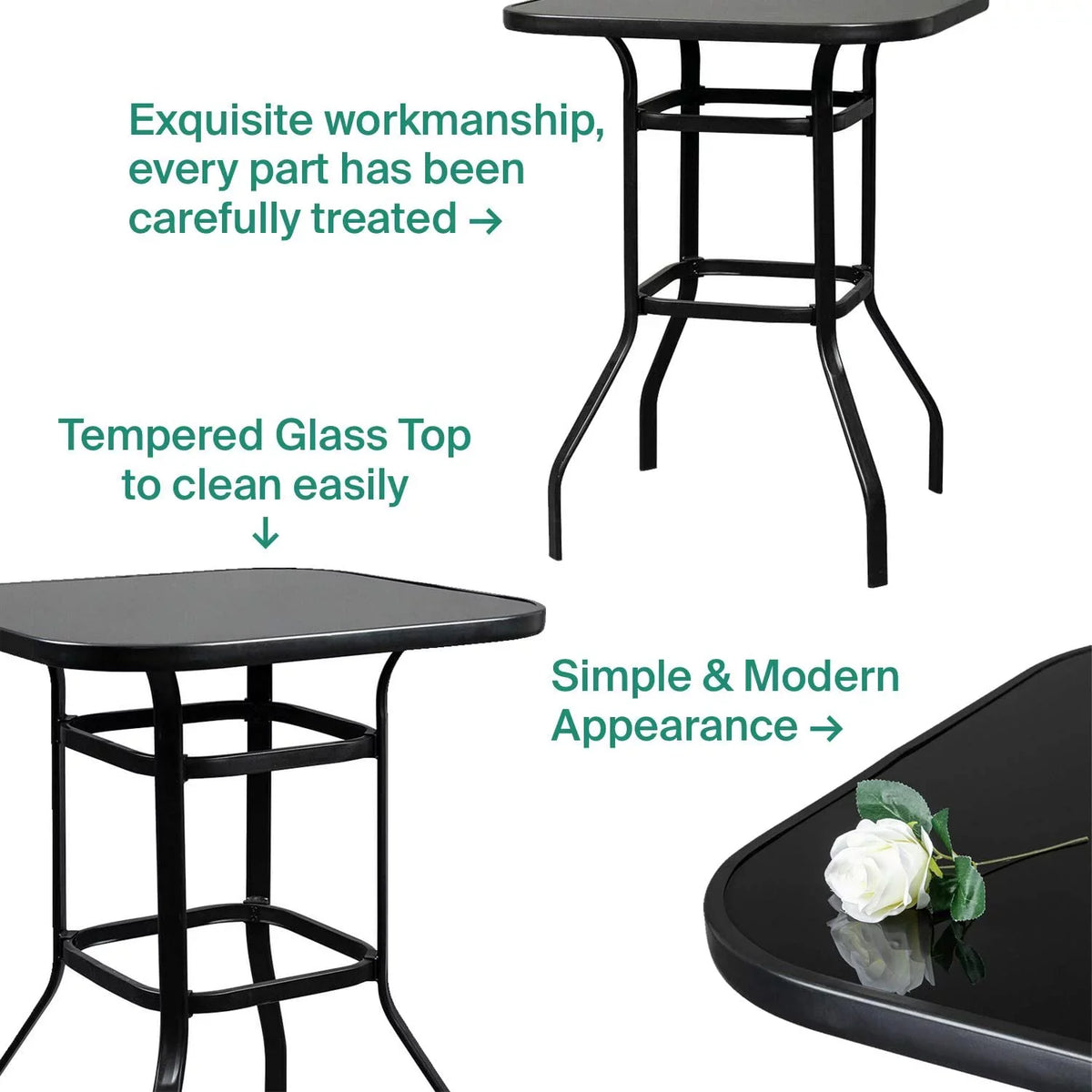 Design Scarlett Solid Indoor For Table Use With Aesthetic Bar Glass
