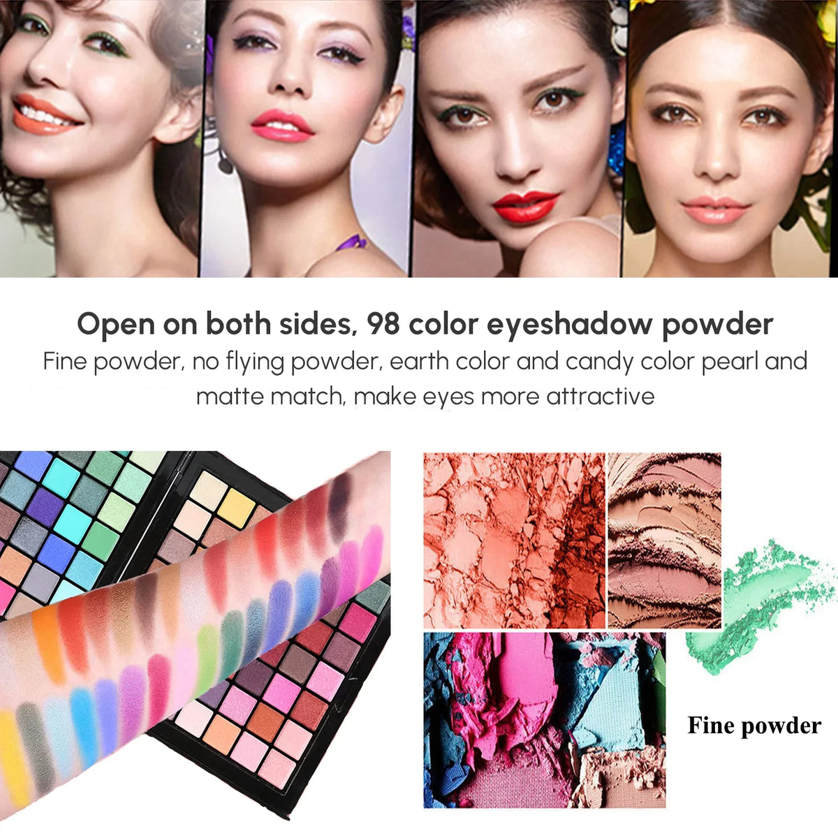 Pencil Gift Facial Eyeshadow Mirror, Powder Concealer Set Palette 177 Cosprof Eyeliner Colors Blusher Makeup Eyebrow with All-in-One Set, Cosmetic up Face Make Powder Combination