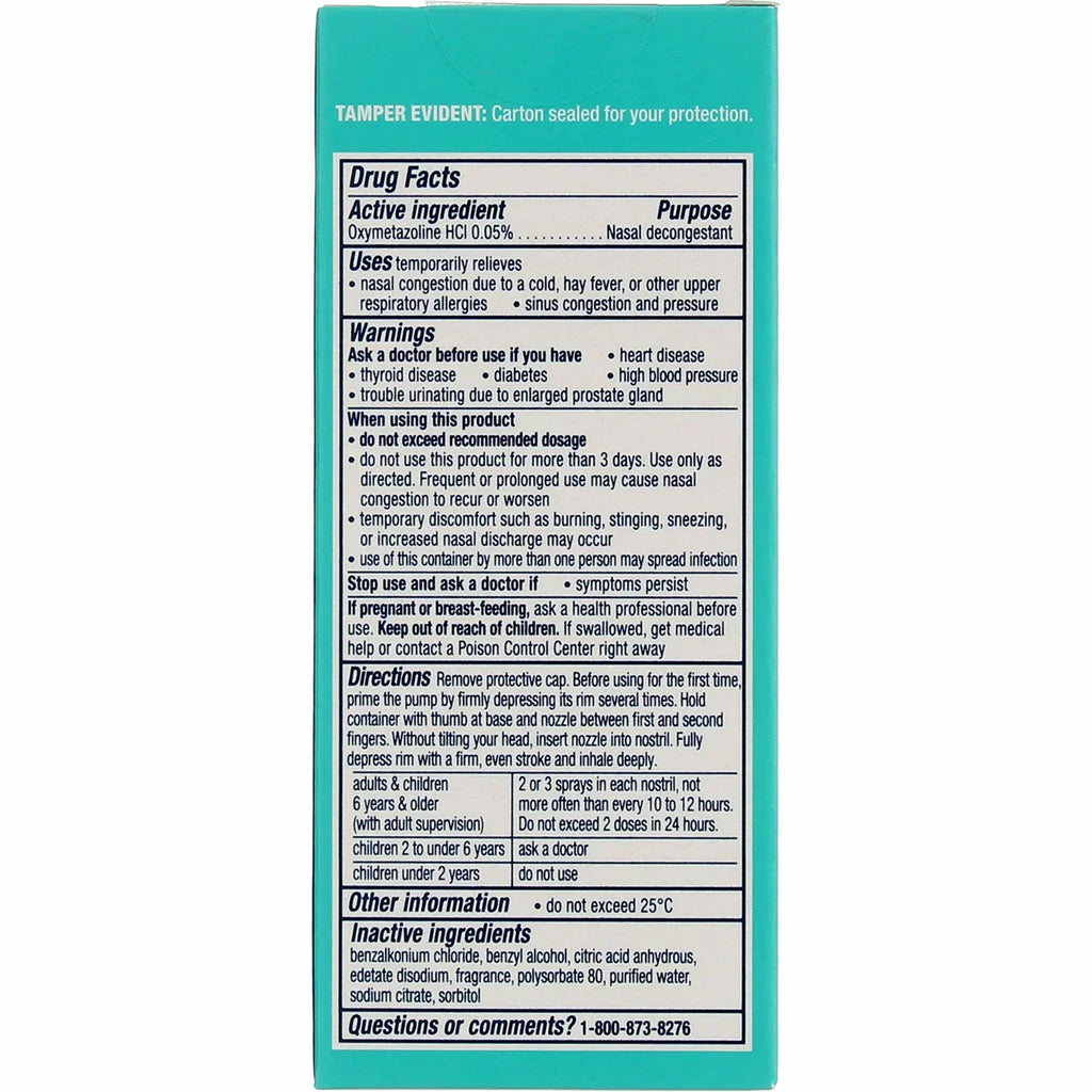 Fine oz 4) with Vicks 0.50 Decongestant, Severe (Pack Ultra Nasal Menthol of Sinex Mist