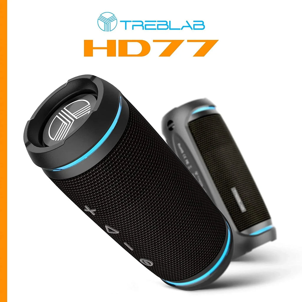 Wireless HD77 Speaker, Black TREBLAB Rugged