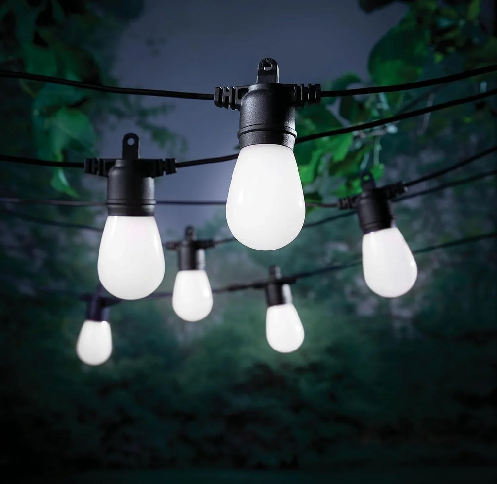 String ft. Changing Cafe Light 48 24-Light Indoor/exterior Plug-in Dimmable Waterproof, Backyard Color Balcony, LED IP65 RGBW for String Smart