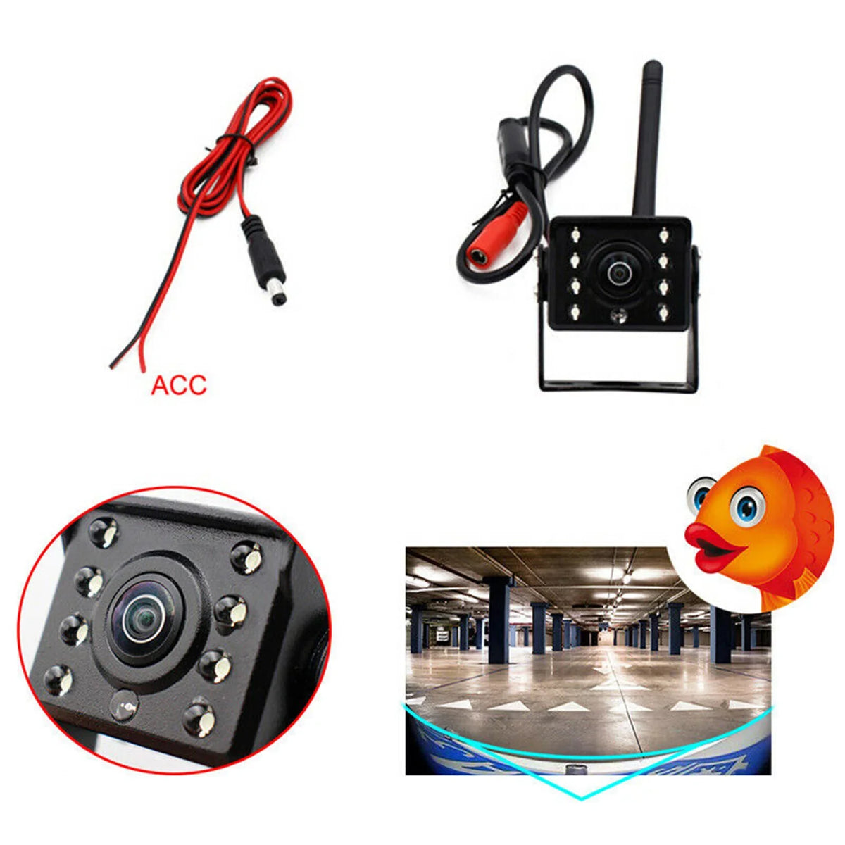 Truck Camera Bus Eccomum Backup HD Automobile WiFi Night Reversing Rear Car Monitor Vision IP67 ~36V Reverse Wireless Wireless Camera, View LED Waterproof
