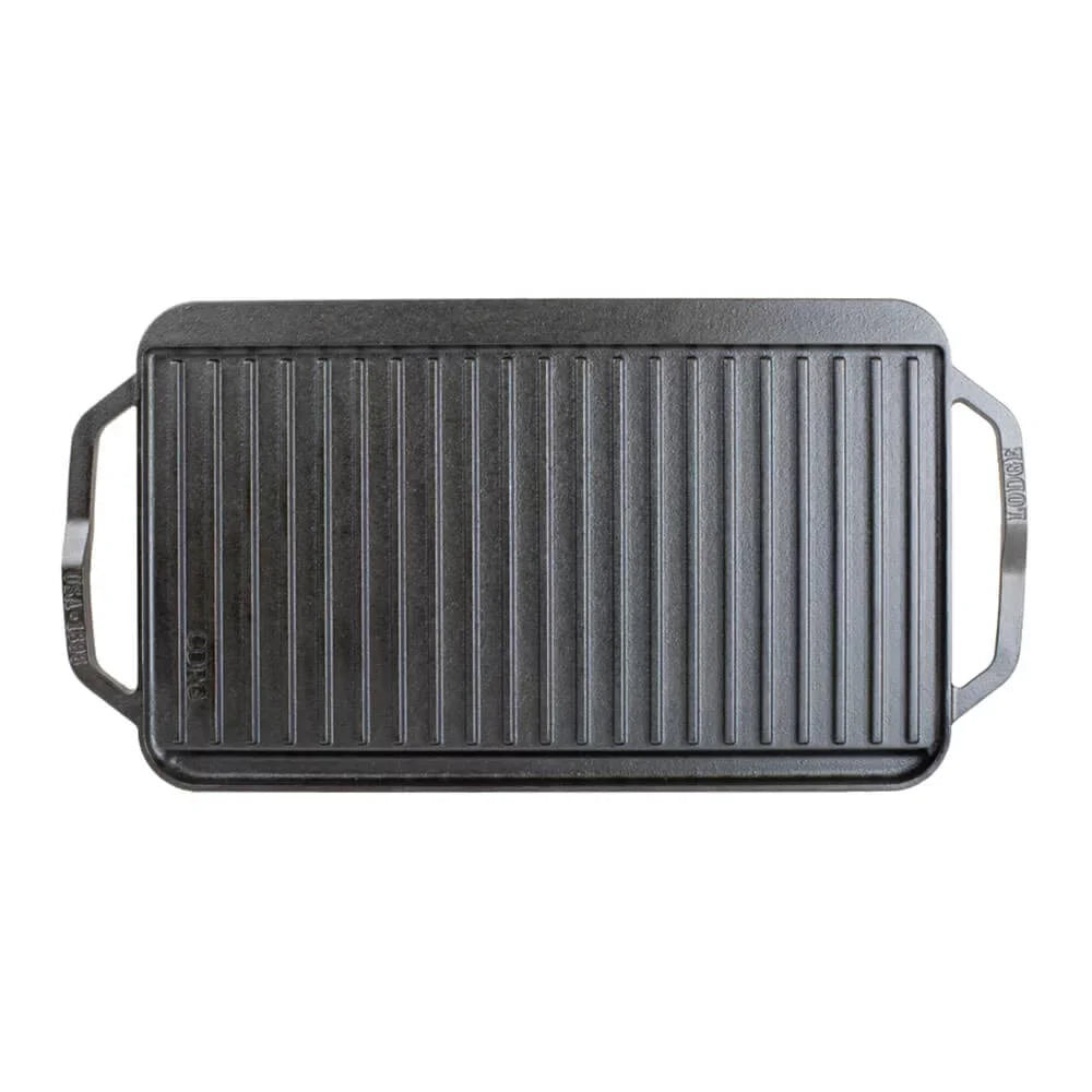 Grill Lodge & Griddle with Handles Burner Stovetop, - Open Collection Fire Grill, Iron Grill/Griddle or Chef - Cast Reversible Flat Cast Iron Cast Double Oven, Skillet Iron for