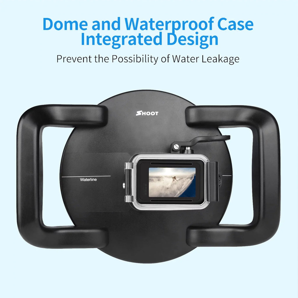 Eryue Ive Port Mashem Waterproof Camera Waterproof Dome Case Camera 9 180° 10 Case 45m 9 Port Wide Camera Dual Dual Case Port Handle SHOOT 180° 45m Port,Camera Case Handle
