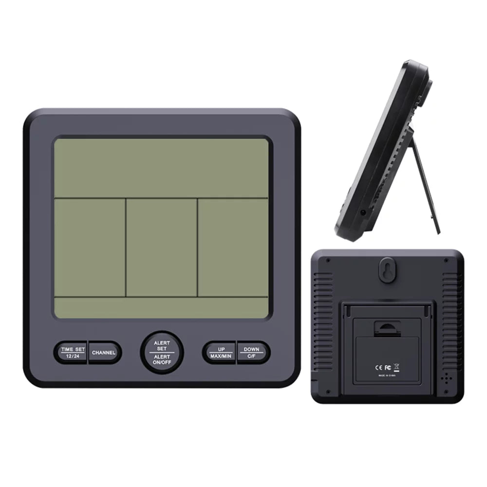 Digital Home Calibration Monitor Backlight for with Temperature Humidity with Indoor climate Transmitters Wireless exterior 98ft/ 3 Offic & Remote Alarm 30m Stations 3 Thermohygrometer Sensors Function