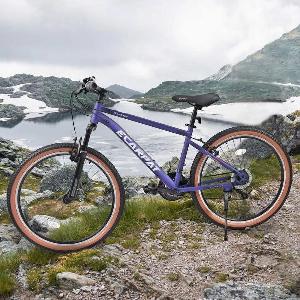 Mountain Womens Twist Steel Bicycles(Blue-Purple) 26 Mens 21-Speed Snow U-Brakes Youth Commuter Bike Trail Mountain Beach Frame Inch Teenagers Carbon Shifter, Wheel, City