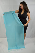 Shawl/Scarf/Scarves Pashmina Fancy Shawl/liquid Shawl/Summer Shawl/Evening Blue (Tiffany weight Regular Shawl) Shawl/Sheer Shawl/Light Shawl/Pashmina