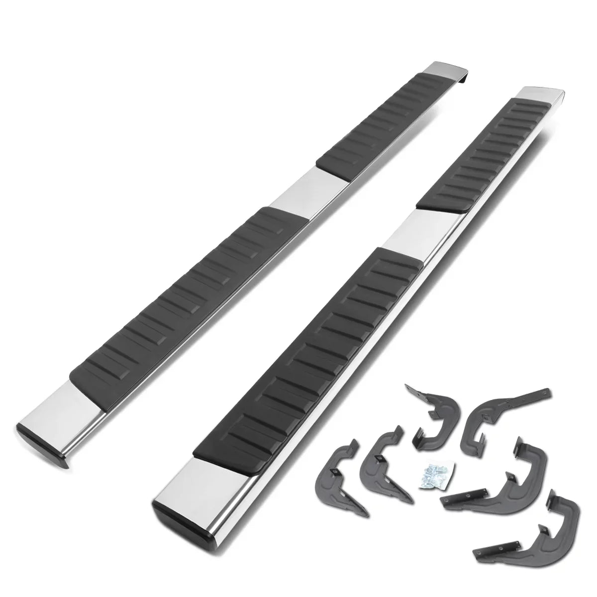 Board Side Silverado/GMC Nerf 6" DNA STEPB-ZTL-8017 Motoring Running Cab 3500HD for Stainless 2007 Chevy 1500 Step Bar to Steel Sierra Crew 2019 2500HD