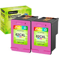 5540 Cartridges Ink (2 200 Tri-Color) 5740 5660 Replacement XL Compatible 62 62XL 8040 High with 7644 GREENCYCLE 7645 Yield OfficeJet 5640 Envy for 250 OfficeJet HP