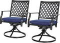 Chairs 2 Rocker Chairs Furniture exterior Swivel Set Patio With Dining Metal Of Cushion
