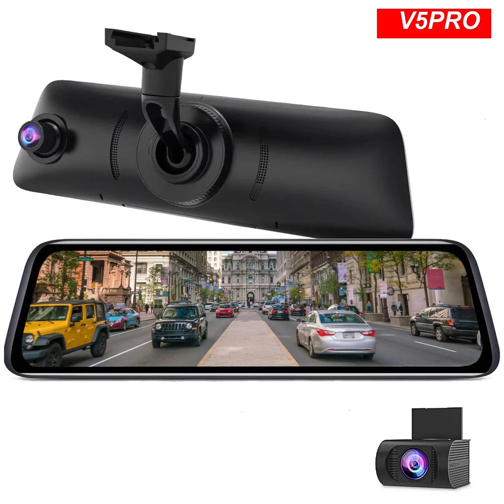 Auto-Vox Camera Car Camera Backup PRO) Look Screen Mirror Vision Dash Rear 1080P Night Touch 9.35'' Camera(V5 Monitor Super Mirror Cam, View OEM Dual