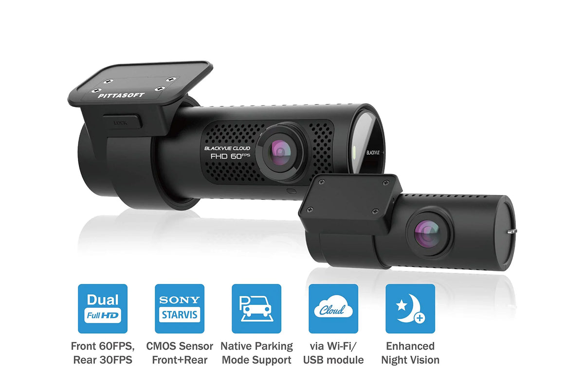 GPS, Voltage Module STARVIS | 64GB LTE HD Mode Plus Dashcam BlackVue Full Dual Cloud | Back-Illuminated | | DR750X-2CH Image Monitor via Optional Wi-Fi, LTE Parking Sensor Built-in