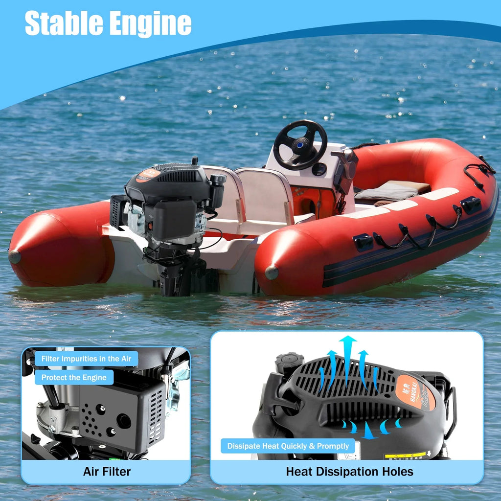 Engine Engine HP System Stroke Cooling Motor CDI liquid Outboard 4 6 1:1.5 Tiller Cooling Fichiouy with Shaft Boat Air 2500rpm Air