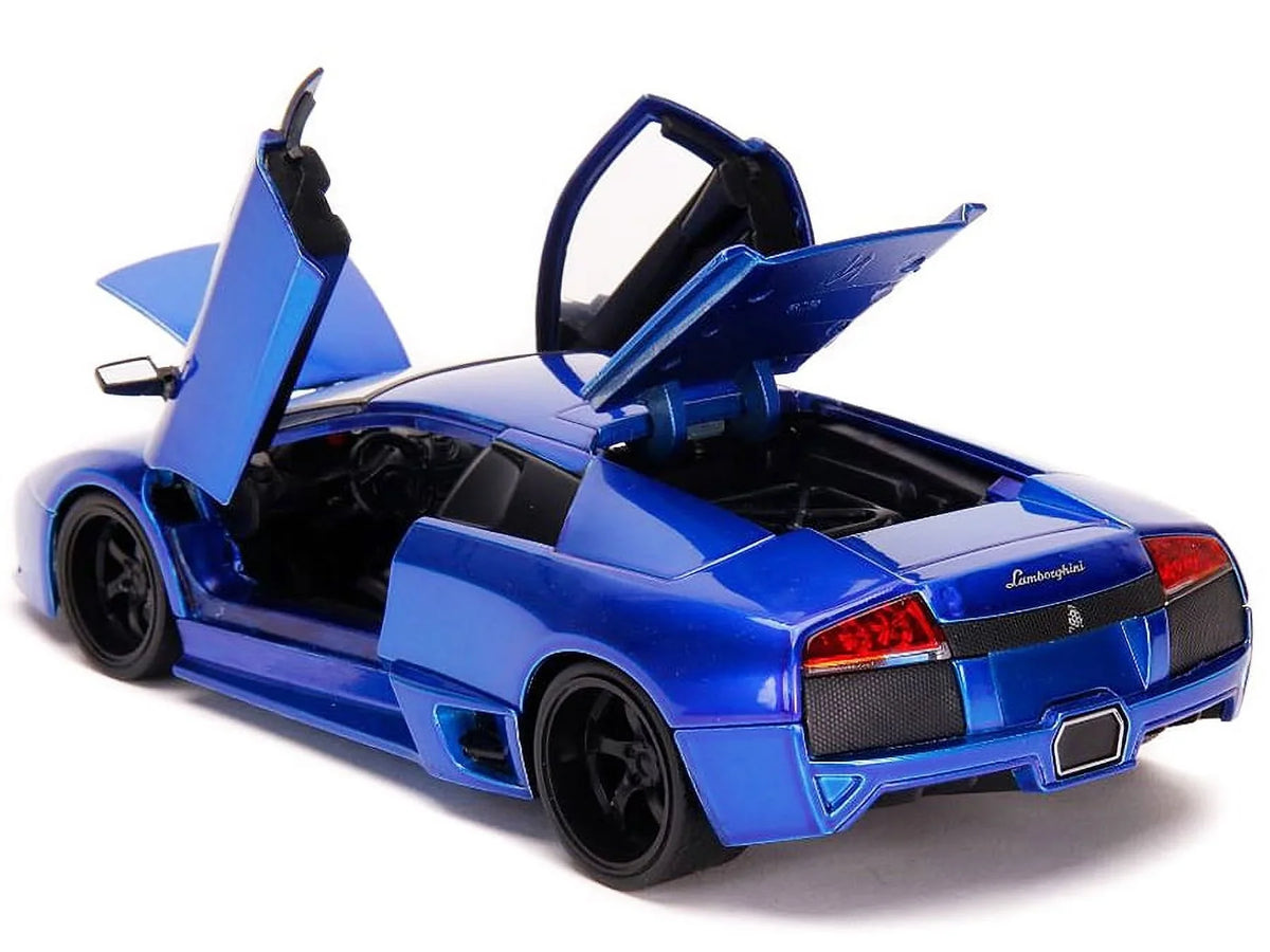 Diecast Scale Car, 1-24 Model Murcielago Lamborghini Jada Hyper LP640 Spec Blue Candy 32279