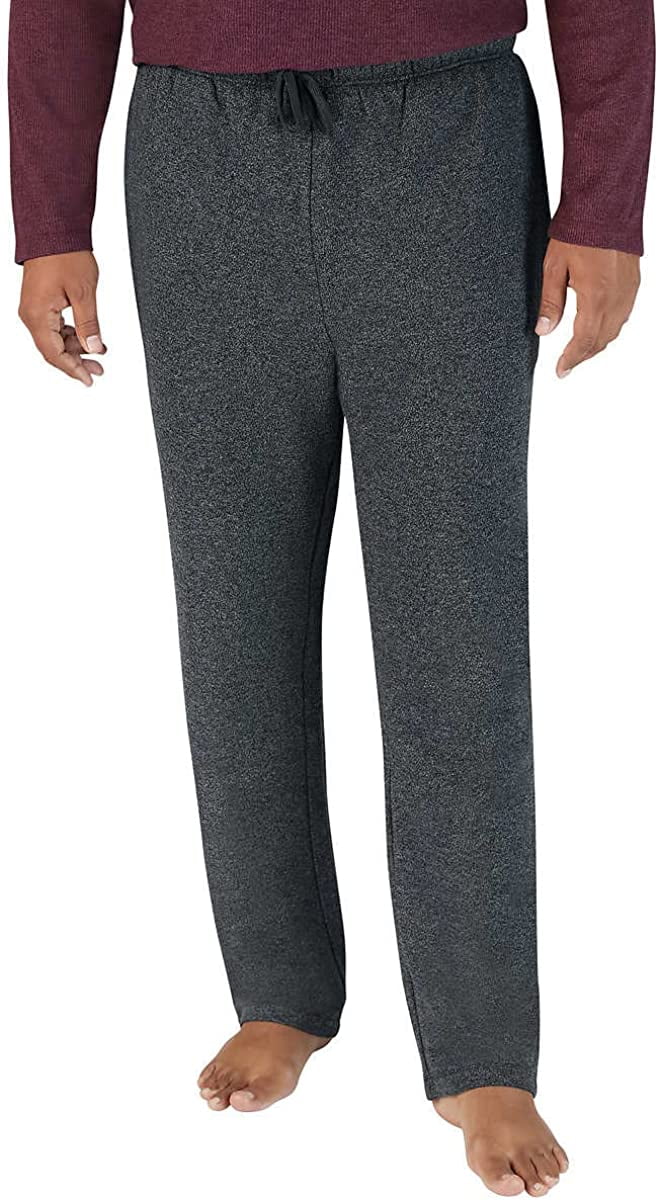 top charcoal gray 2-Piece Sleep Pajama PJ Medium) Set Men's Bauer ((burgundy bottom, Eddie / Lounge