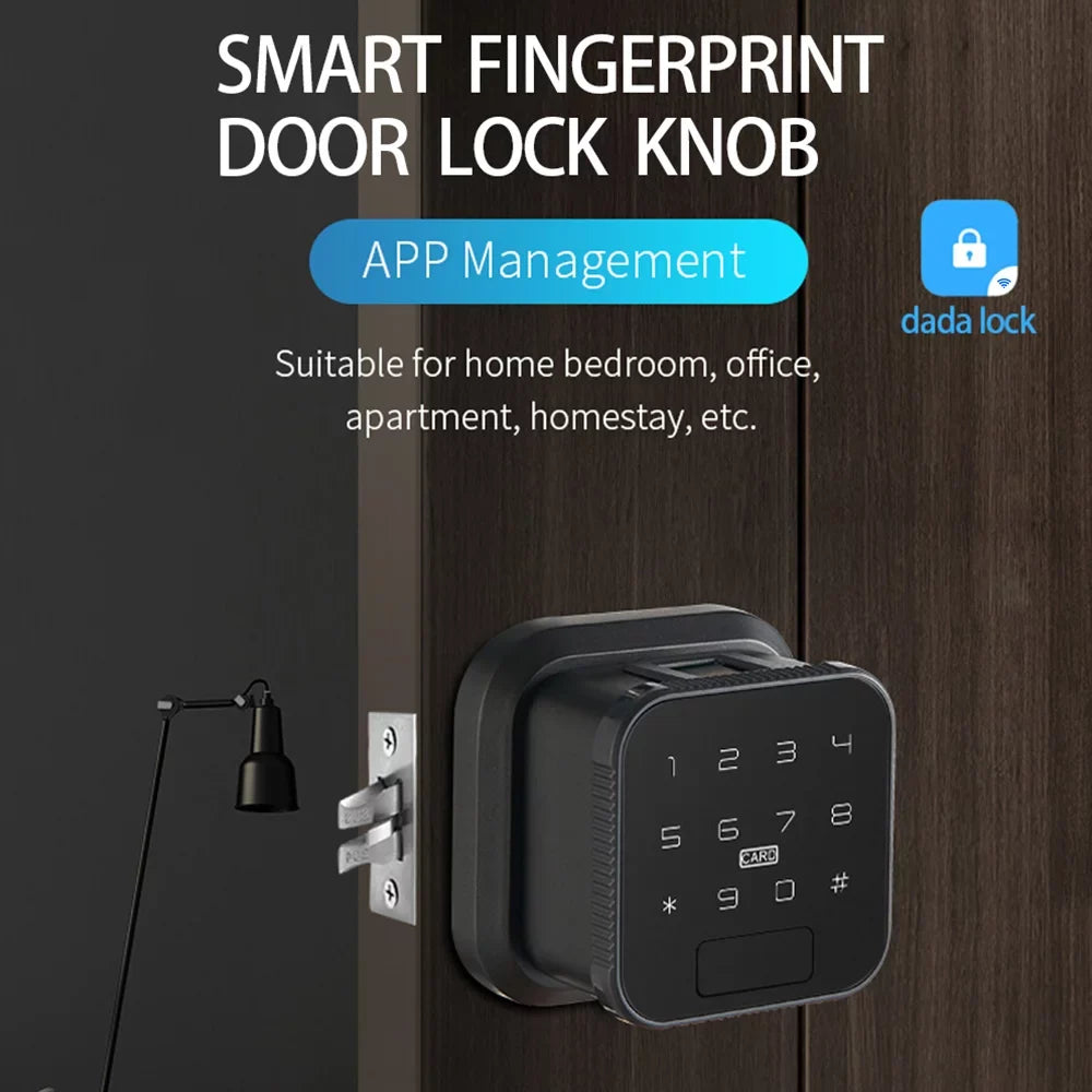 Door Lock Walmeck Door Compatible Handle Keypad Smart Door Lock Electronic with Door Smart Lock Lock Fingerprint with Deadbolt Lock Lock Lock DADA Fingerprint