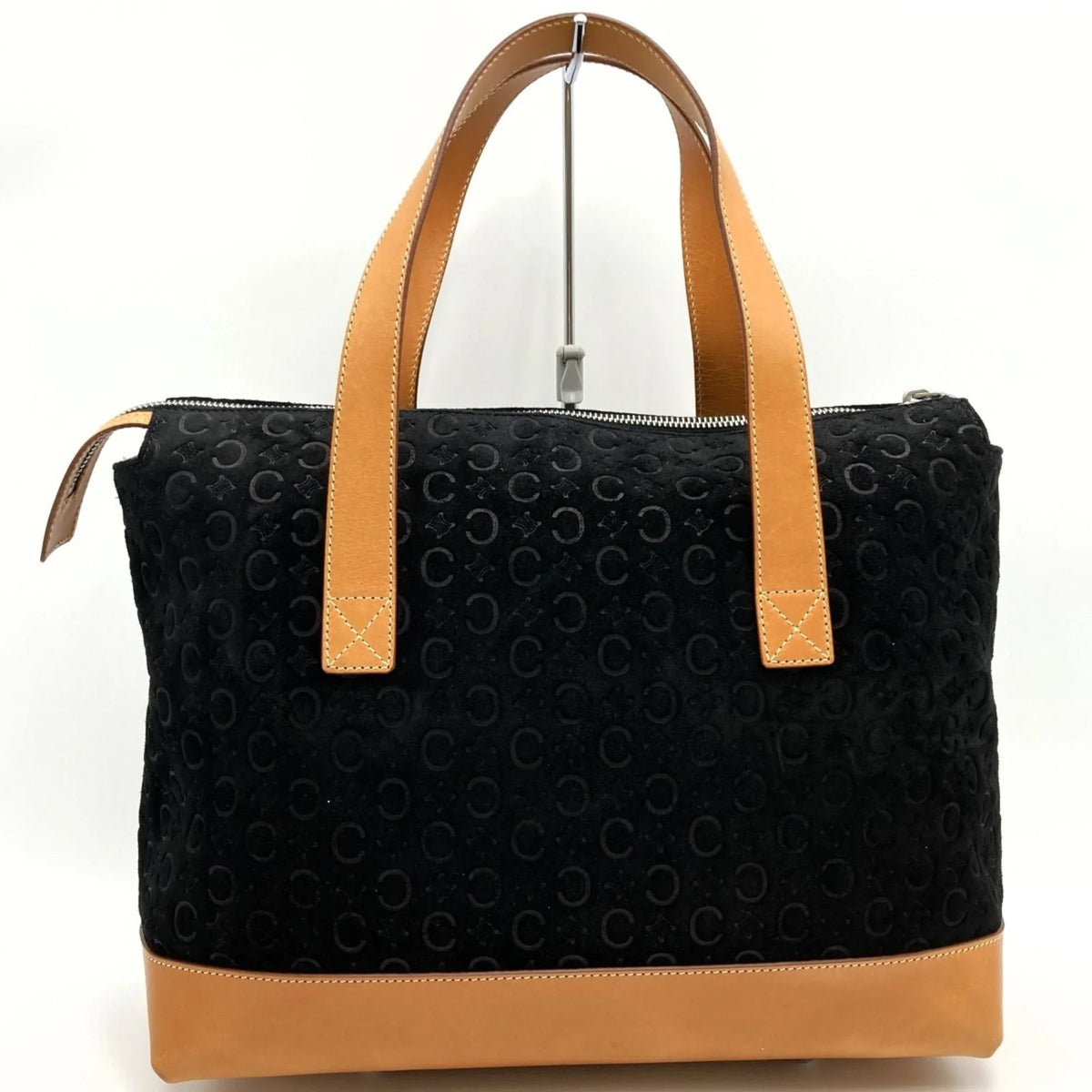 black Pre-Owned macadam 1 CELINE handbag C fashion bag MC00 suede tote (Good) leather USED ladies
