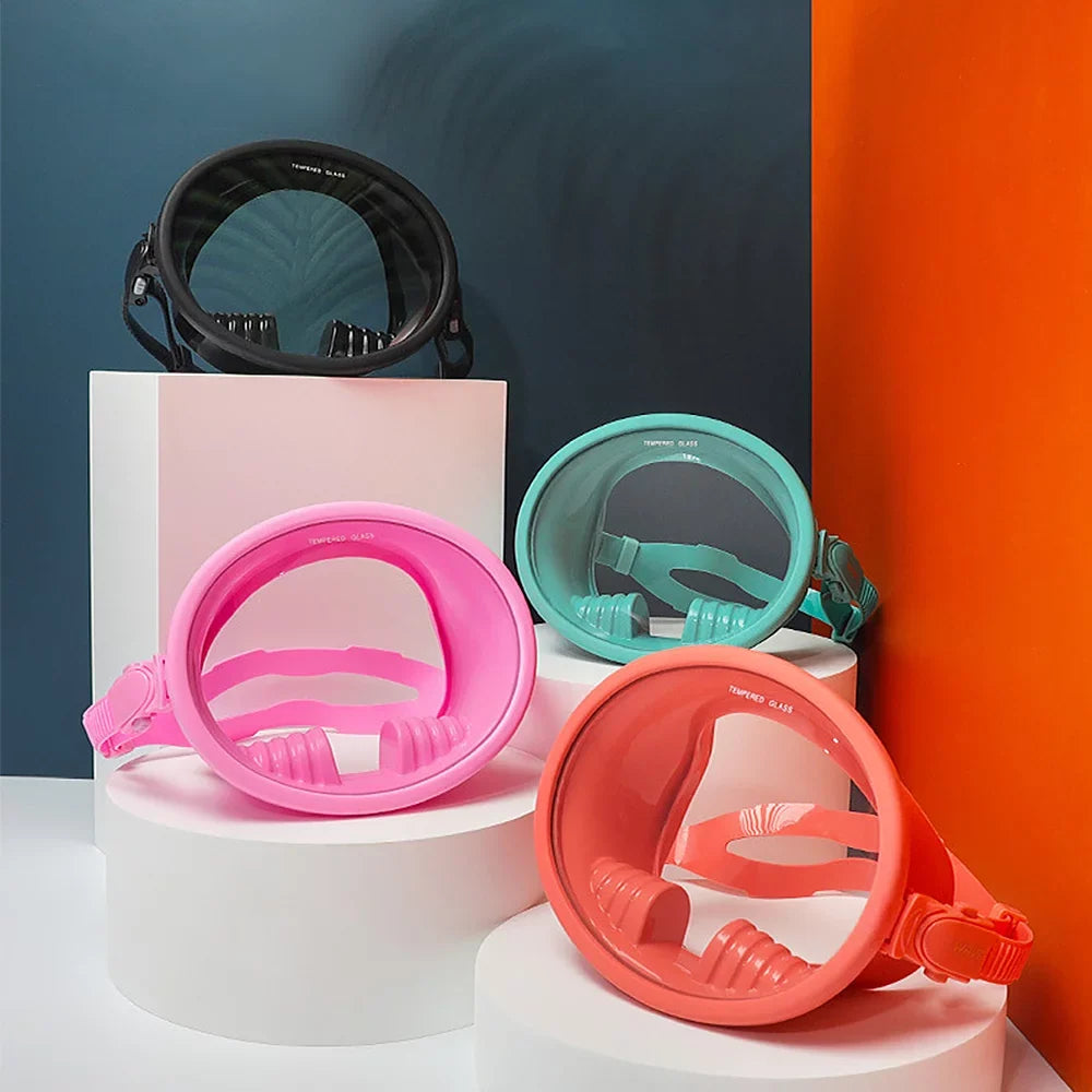 and 180° Frame Snorkeling Big Best for Diving Vision Dcenta -Fog View Full Wide Spearfishing Diving Underwater Watertight Lens
