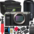 '+ &Kit Gear Full Frame Tripod with Tamron a7C Bag + Charger+ Extra Accessories III Bundle 70-300mm Camera Mirrorless Card+ Body RXD ILCE-7C/S Lens &Dual A047 Deco Silver Battery F4.5-6.3 Di 64GB