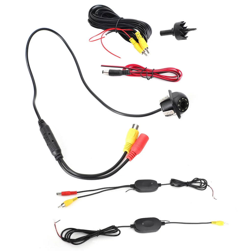 Reverse View CMOS Car Night Camera Kit Backup 170° HD 8 Rear View LED Wireless