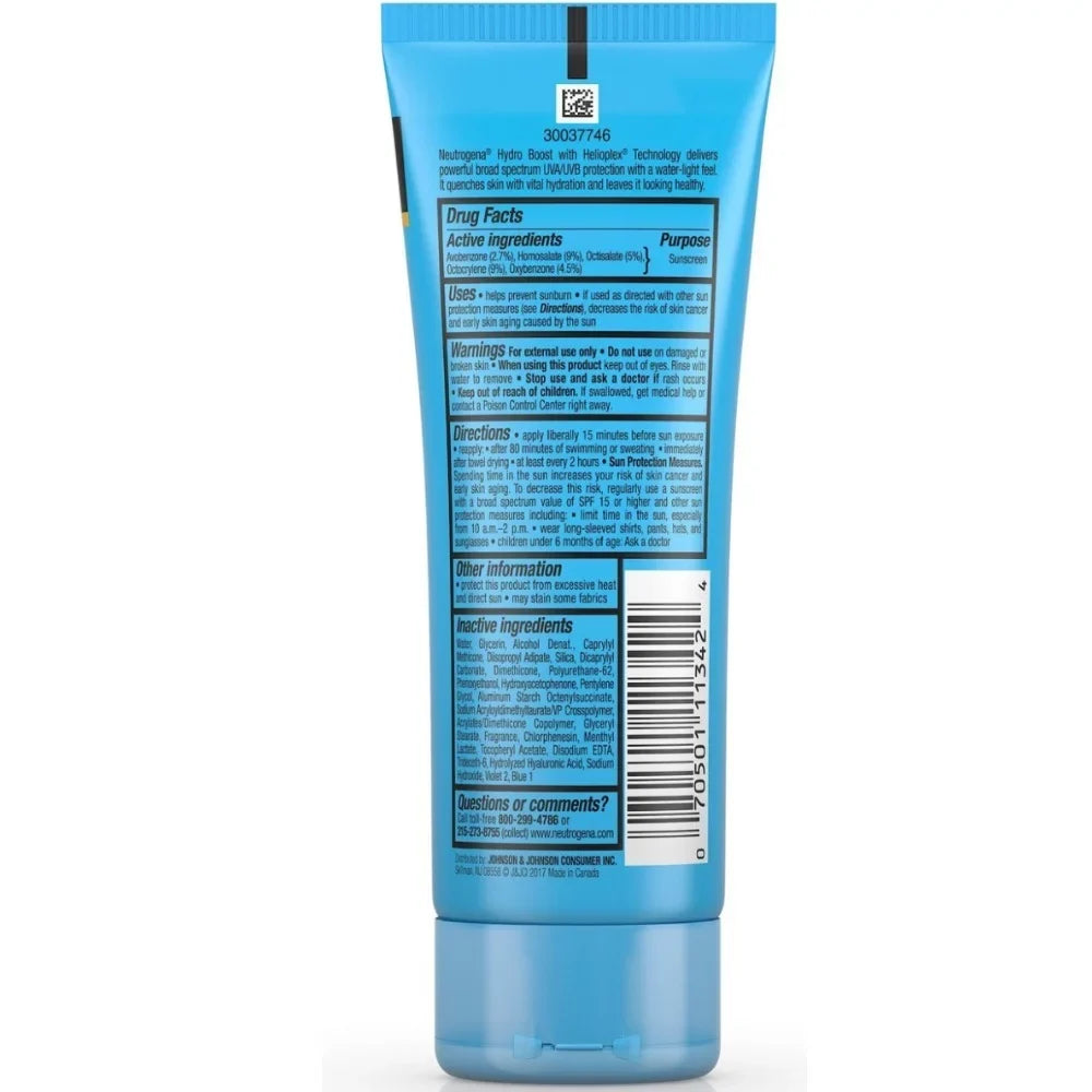 Broad Sunscreen & 4) SPF Neutrogena Moisturizing 3 Spectrum 50 (Pack with of liquid-Resistant, Hydro Boost oz Gel Lotion