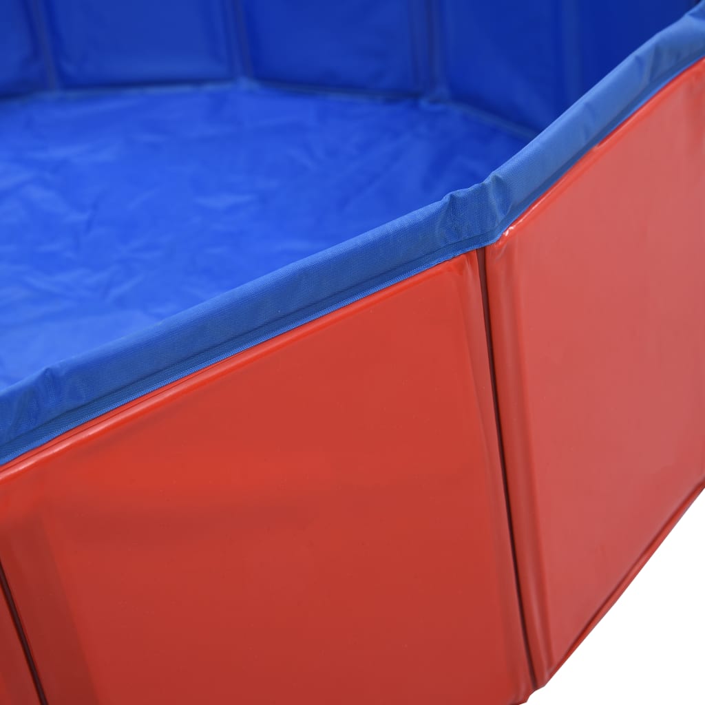 Dog Pool PVC Red Swimming 63"x11.8" Foldable