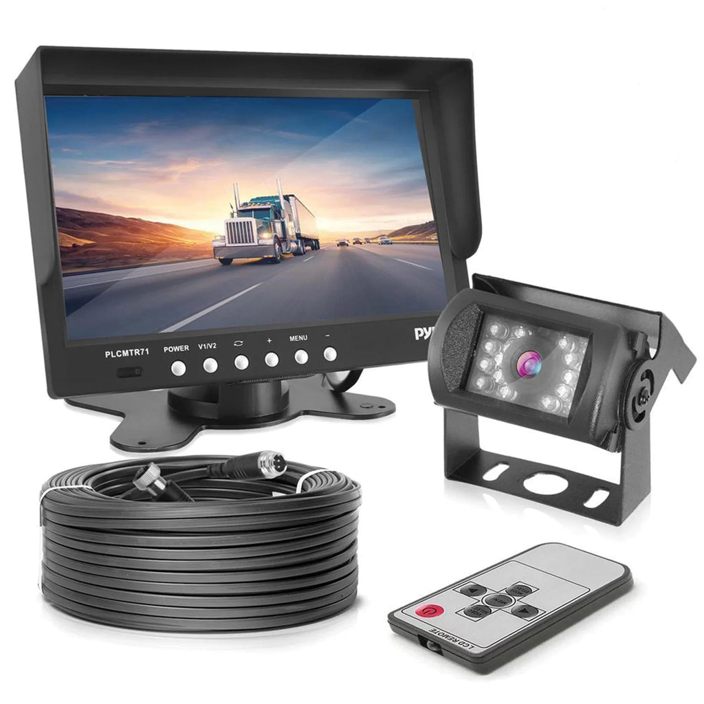 IR Backup with Vision Monitor Camera with 7" and PLCMTR71 Pyle Night System Weatherproof Camera Commercial-Grade