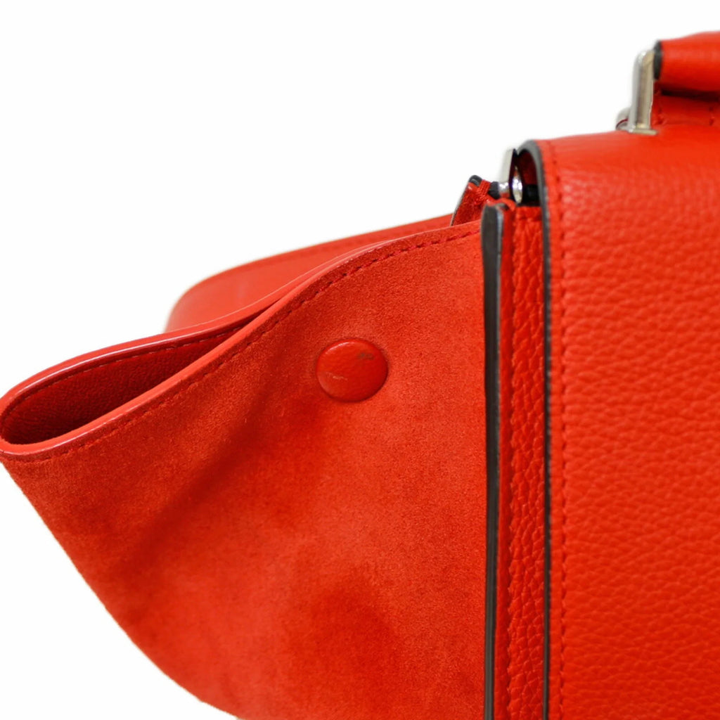 Orange (Fair) CELINE Pre-Owned Leather Celine Women's Trapeze Handbag
