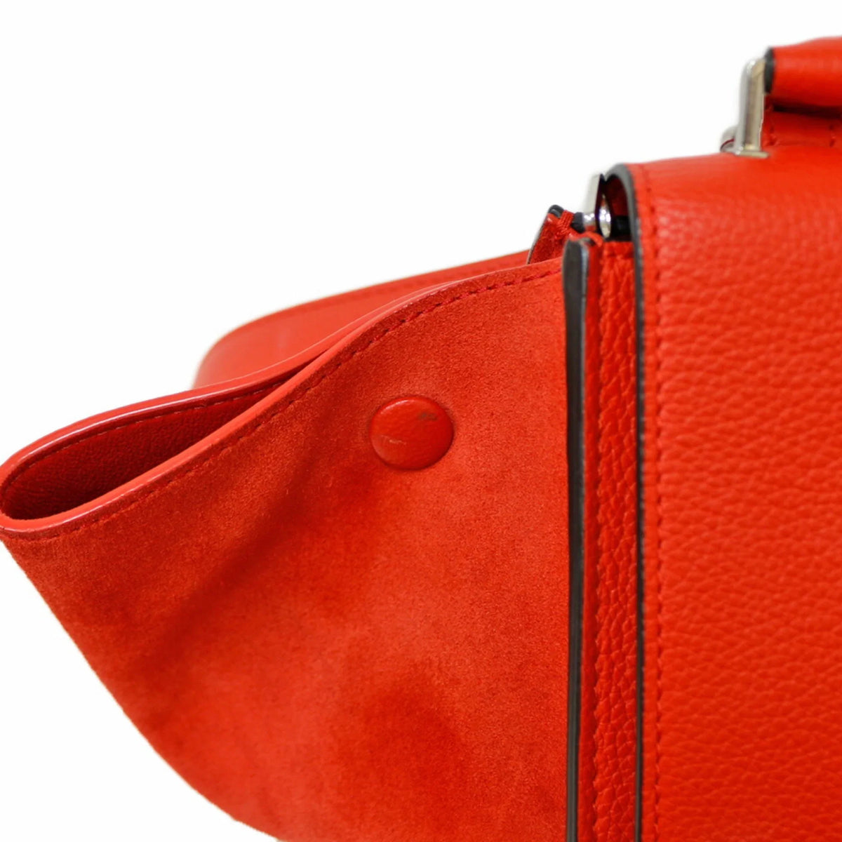 Orange (Fair) CELINE Pre-Owned Leather Celine Women's Trapeze Handbag