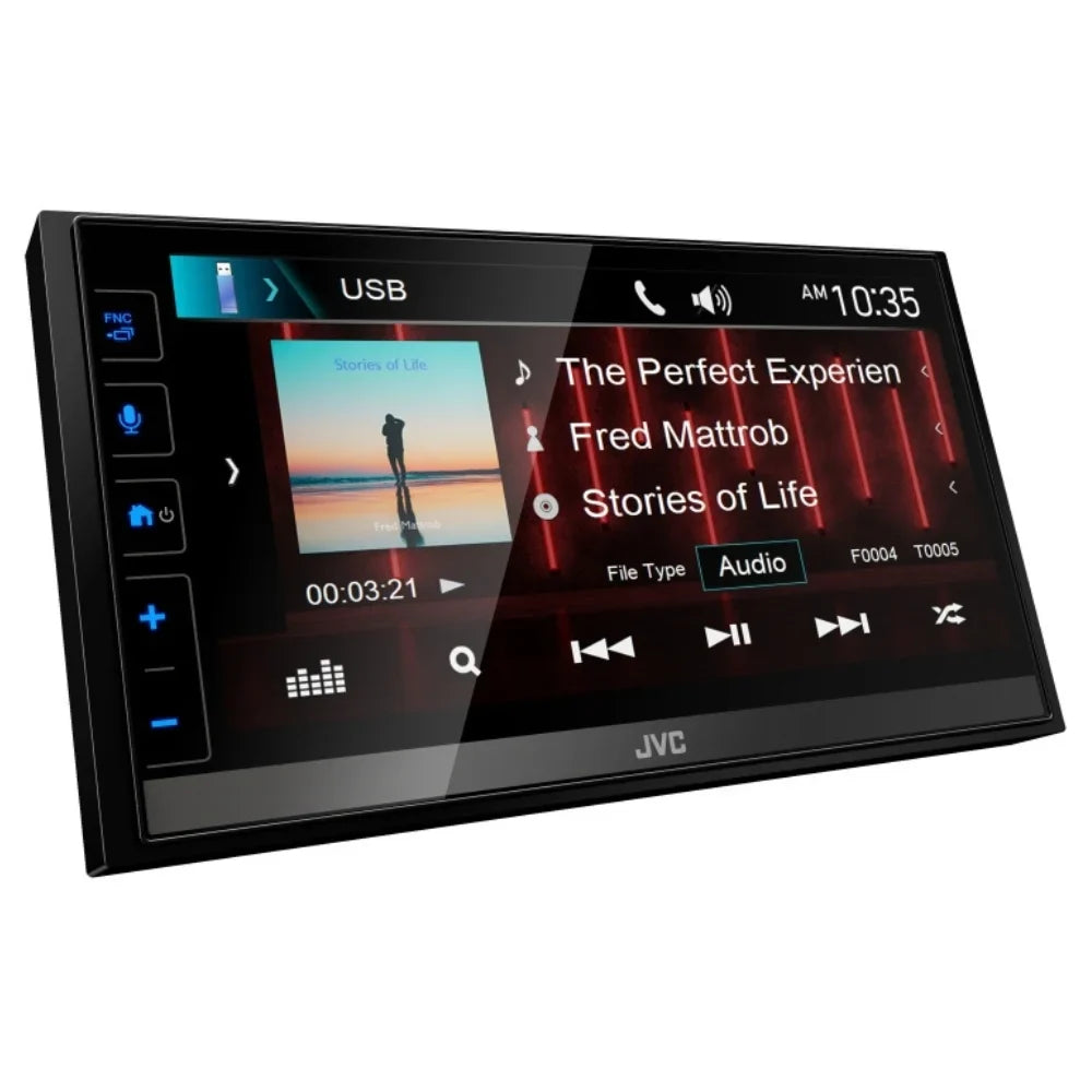 New Shallow-Chassis Receiver KW-M785BW Multimedia Camera with 6.8" Backup JVC
