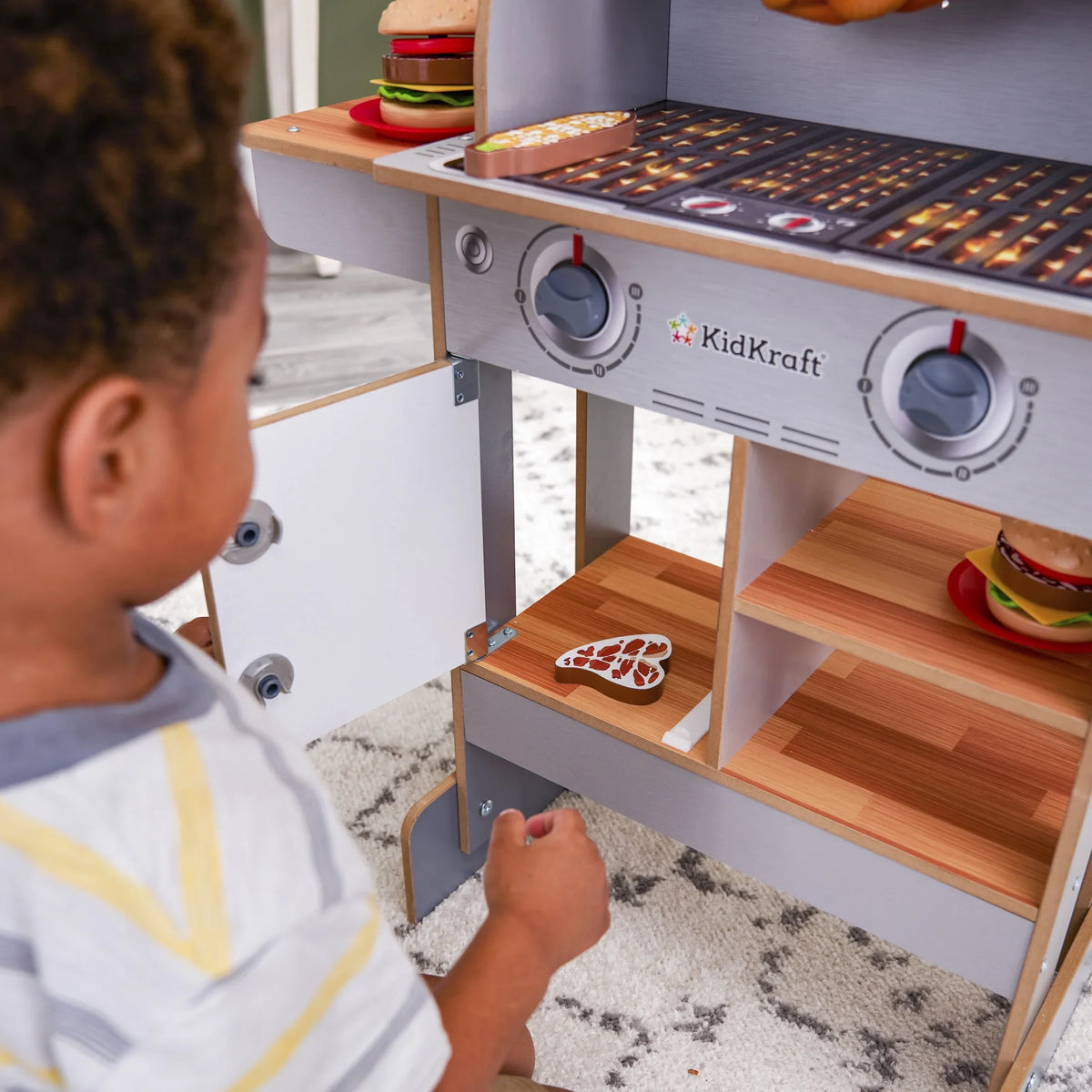 Food KidKraft Wooden with liquid-Reveal & & Grill Reveal Spin 21 Play Accessories Kitchen &