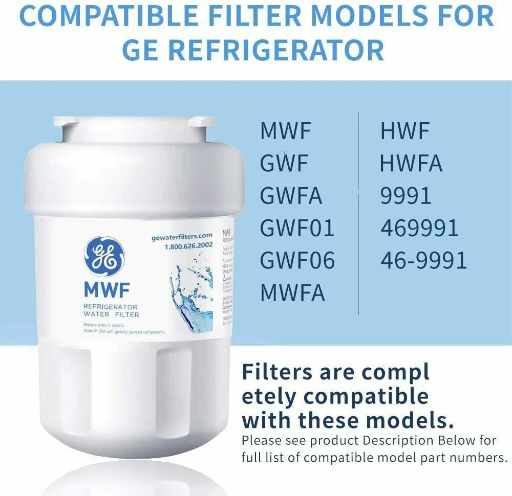 Refrigerator PCS Filter Replacement GWFA MWFINT, MWFA,GWF, liquid SmartWater ,Compatible with liquid MWF, MWF for Filter MWFP, Fridge 6