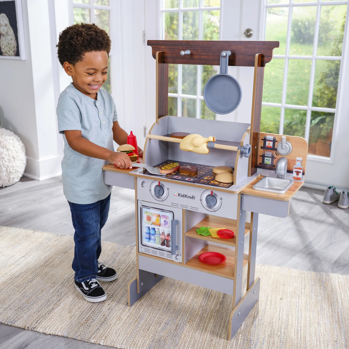 Food KidKraft Wooden with liquid-Reveal & & Grill Reveal Spin 21 Play Accessories Kitchen &
