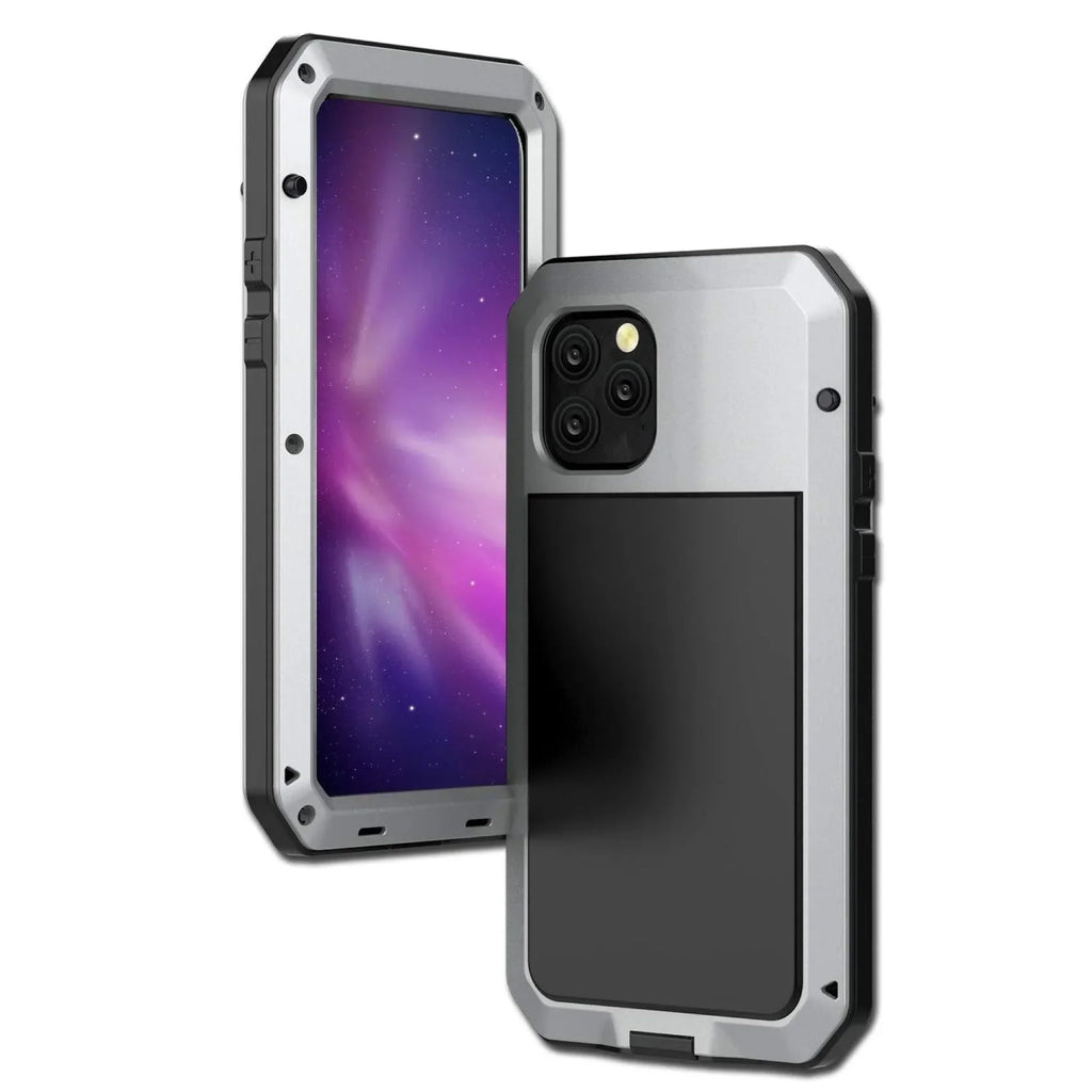 13 exterior and Case iPhone Grade Military Aluminum Gorilla Duty Resistant (Silver) Protection, Travel Pro Glass Rugged Heavy Scratch Metal Shockproof