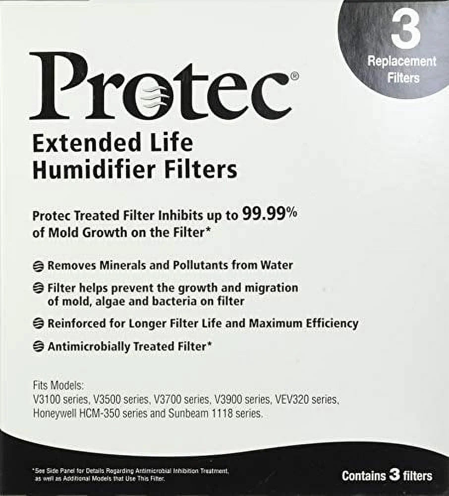 Filter, Humidifier Replacement 3 Protec Count Wicking