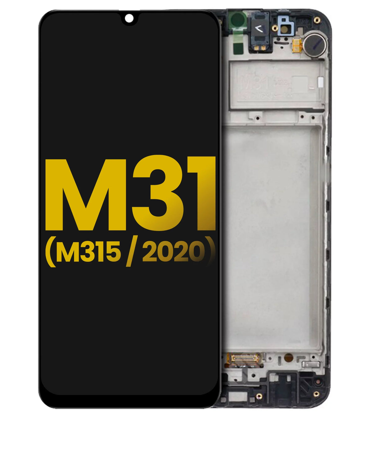 (M315 With 2020) (Black) Frame / Assembly (Premium) Galaxy M31 LCD Replacement For