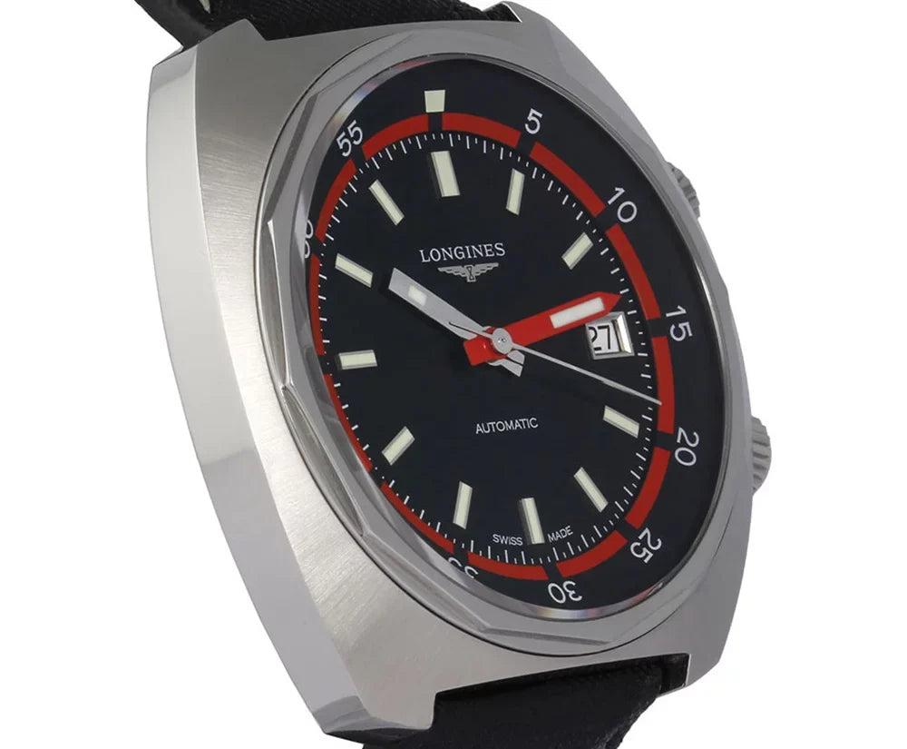 Diver L2.795.4.52.0 Steel Strap Automatic Calendar Longines Watch Heritage Mens