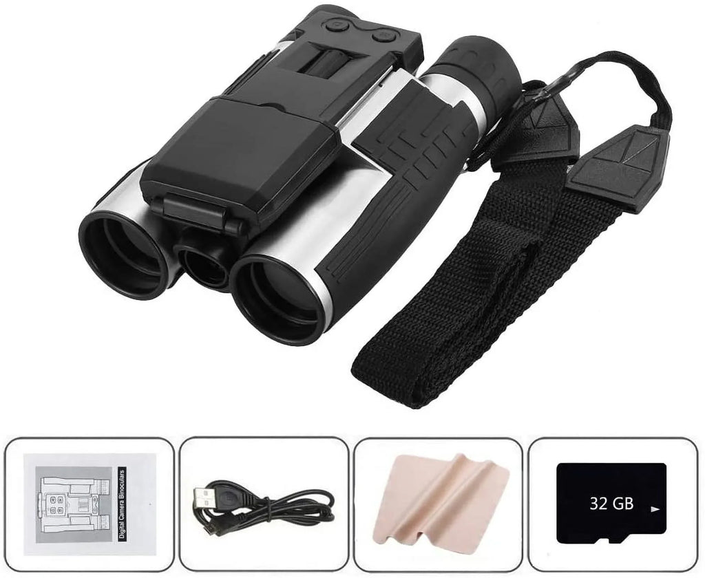 Camera 32GB 12X Watching for Video Binocular Photo with 5M Bird LCD Digital Football Zoom 2" Concert Camcorder Recorder Camonity Game