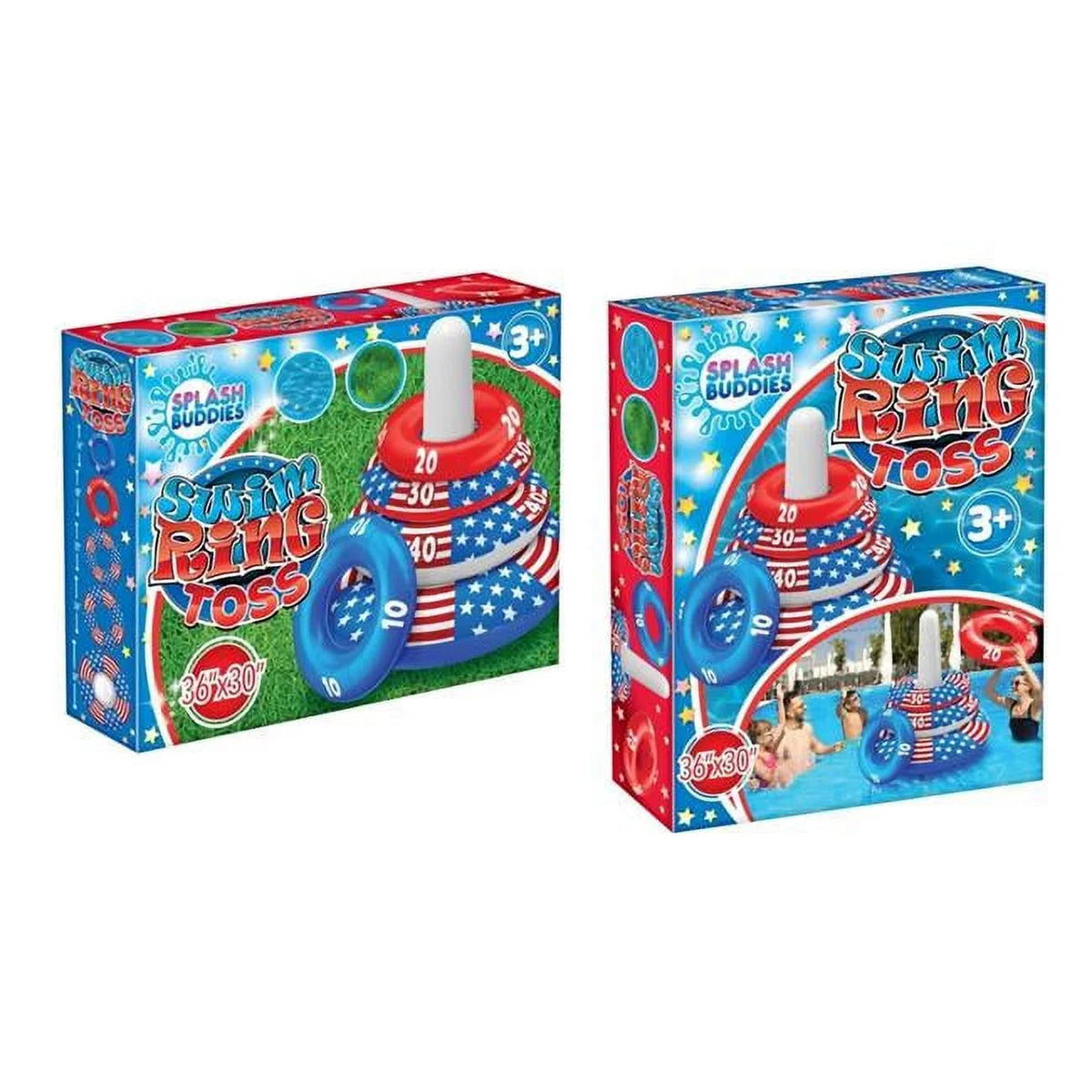 Splash Inflatable Toys Rainbow SB42104 Ring Buddies Toss