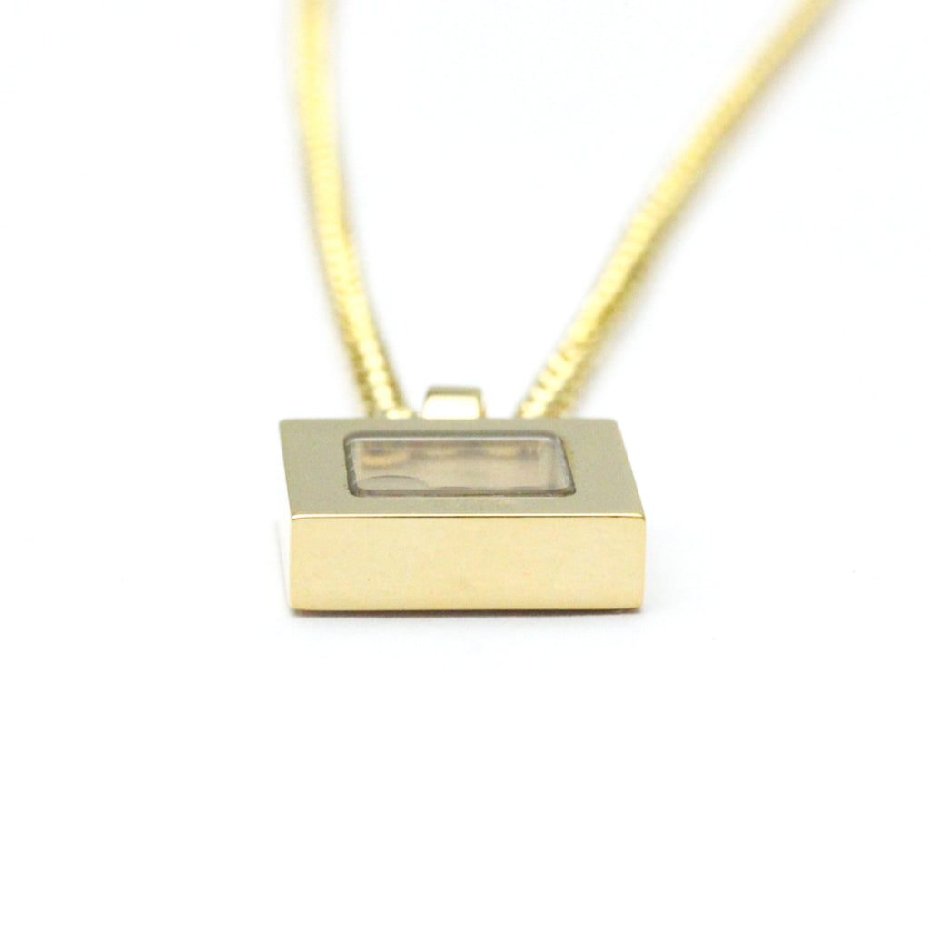 Necklace Yellow Happy Pre-Owned (Good) Fashion Necklace (Gold) Chopard Diamond Square Men,Women 79/3210 Diamonds (18K) Pendant Gold