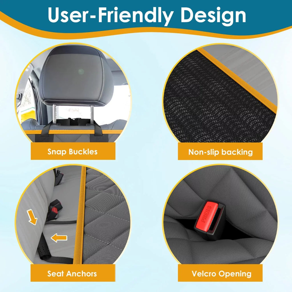 Scratchproof Hammock Front Belt & Seat PAWBEE Dog – for Cover for Trucks Dogs Seat Seat Mesh with Covers Car Window & Nonslip Seat Waterproof with Cars SUV, Car – – for Bonus Dog Covers Car Dogs Car