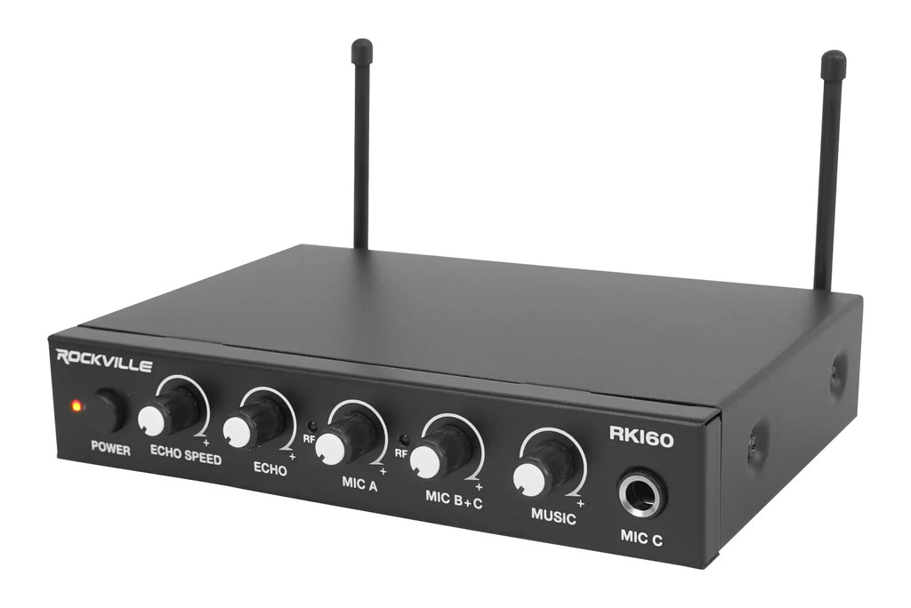 Microphone 4 System Karaoke Dual ipad/iphone/Android/Laptop/TV RKI60 Rockville
