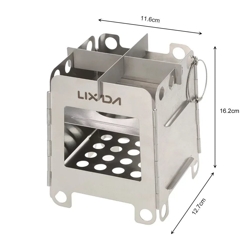 Stainless Stove Steel Stove Lixada Stove Stove Wood exterior Wood Portable Pocket Stove Stainless Stove,Pocket Wood Steel Wood exterior Steel Pocket Wood Stove Pocket Picnic exterior Stove Stove