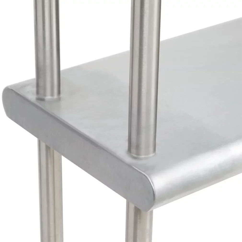 Wide Table x Prep 14" With | Tier Two 12" & Work Overshelf Kitchen | Shelves Metal Double Shelving Combo Table Stainless 30" Steel