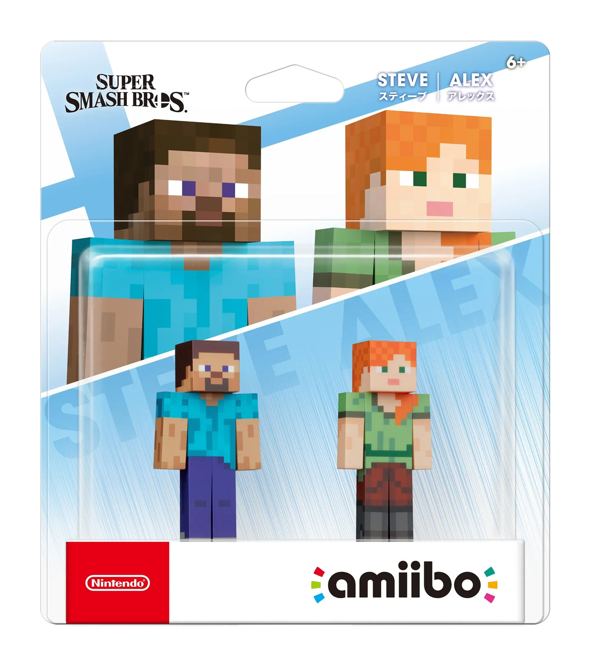 Switch Nintendo - Figures Bros Super Steve/Alex amiibo Ultimate + Smash