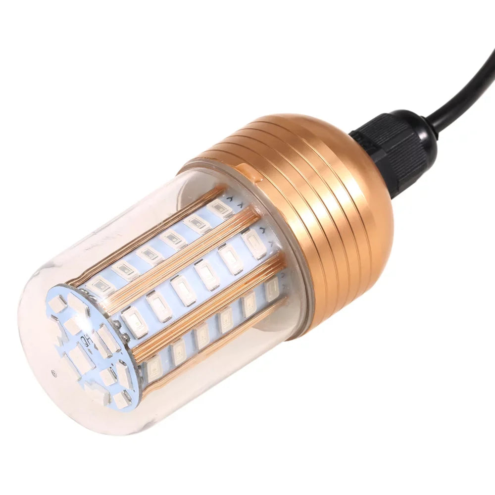 Attracting Fish Cord Bait Carevas Night Fish Underwater 60 Lamp -60V Submersible with Squid Fishing 30W Finder LEDs